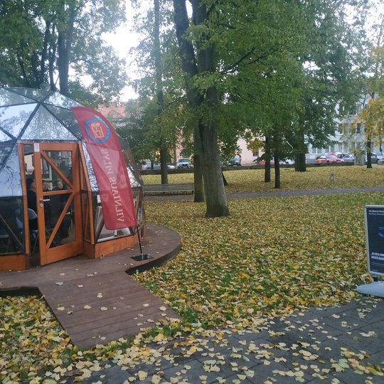 Vilniaus pilių kupolas iš lauko.