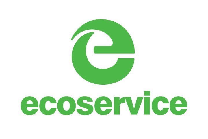 ECOSERVICE logotipas su pavadinimu.