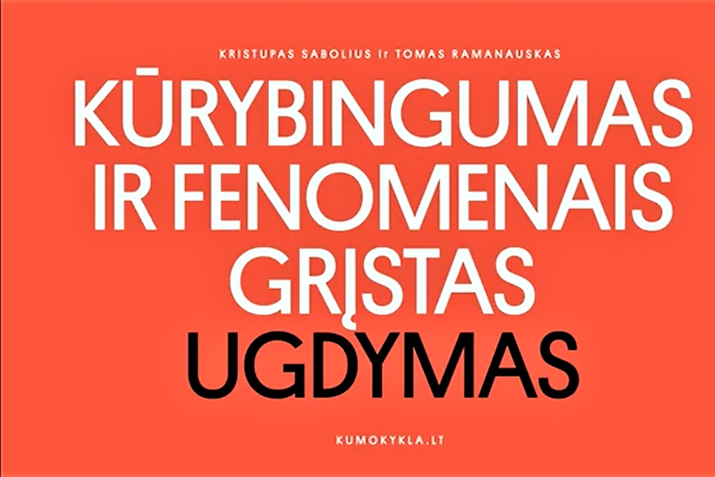 „Kūrybingumo ambasadorių“ mokymų afiša.