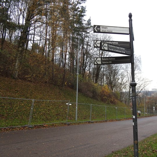 Tvarkingos ir ištiesintos informacinės rodyklės šalia kelio nuo Kreivosios pilies.