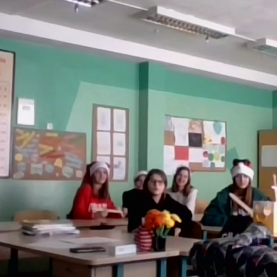 Krokialaukio Tomo Noraus-Naruševičiaus gimnazijos aštuntokai klausosi edukacijos apie riterius klasėje.