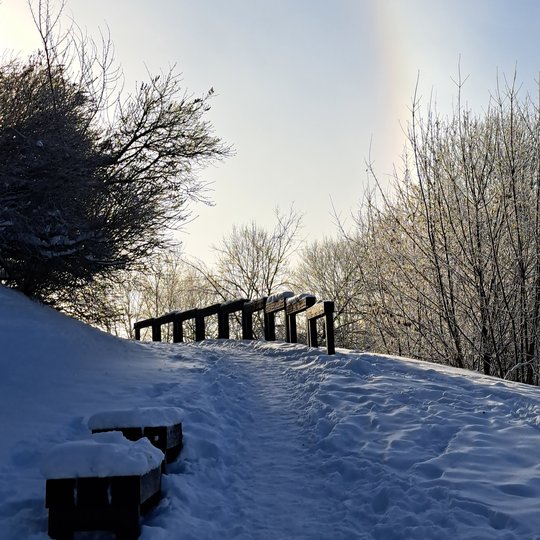 Halo, aureolės reiškinys, matomas nuo Altanos kalno.
