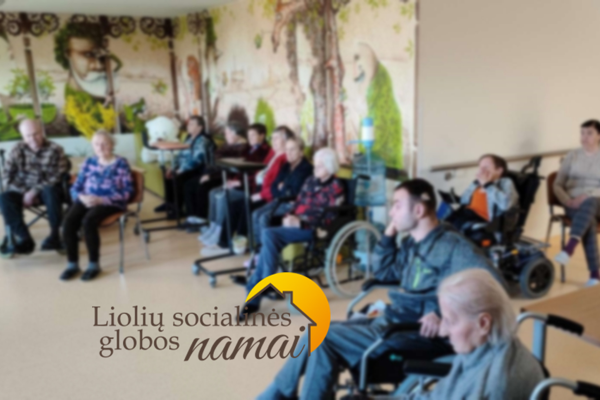 Liolių socialinės globos namų gyventojai.