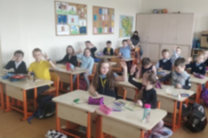 Mokiniai klasėje.