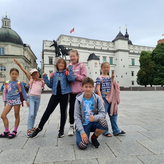 Pats žygis pradėtas pakiliomis nuotaikomis nuo Katedros aikštės.
