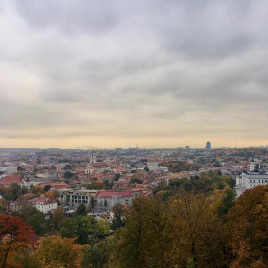 Vilniaus miesto panorama nuo Trijų Kryžių kalno.