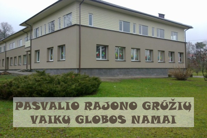 Pasvalio rajono Grūžių vaikų globos namai iš lauko.