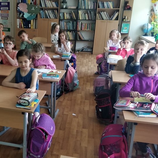 Pirmokai klasėje.