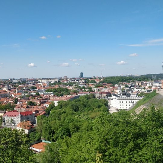 Vilniaus senamiesčio panorama nuo Trijų Kryžių kalno.