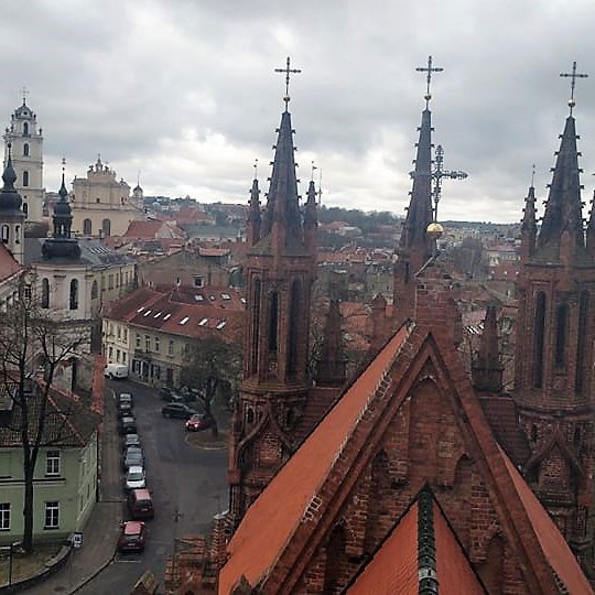 Vilniaus senamiesčio panorama iš Bernardinų bažnyčios.
