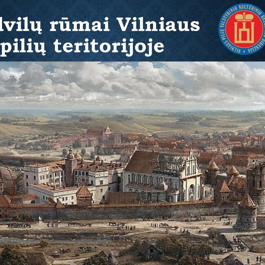 Skaidrėje rodomi Radvilų rūmai Vilniaus pilių teritorijoje.