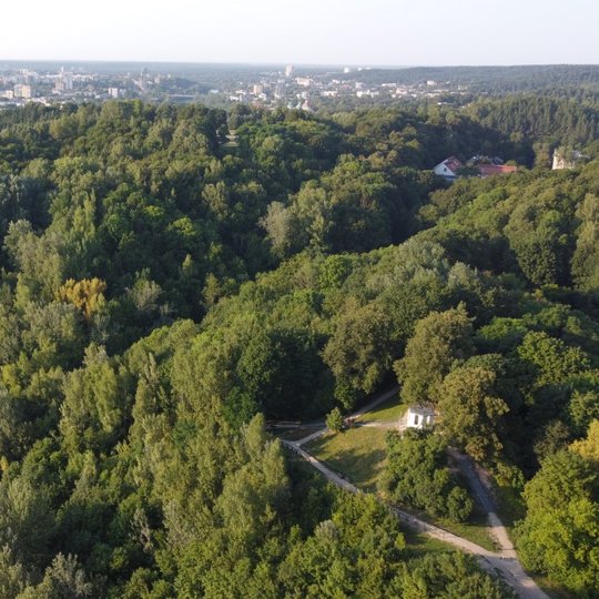Altanos kalnas ir Bekišo pliažas iš paukščio skrydžio. 