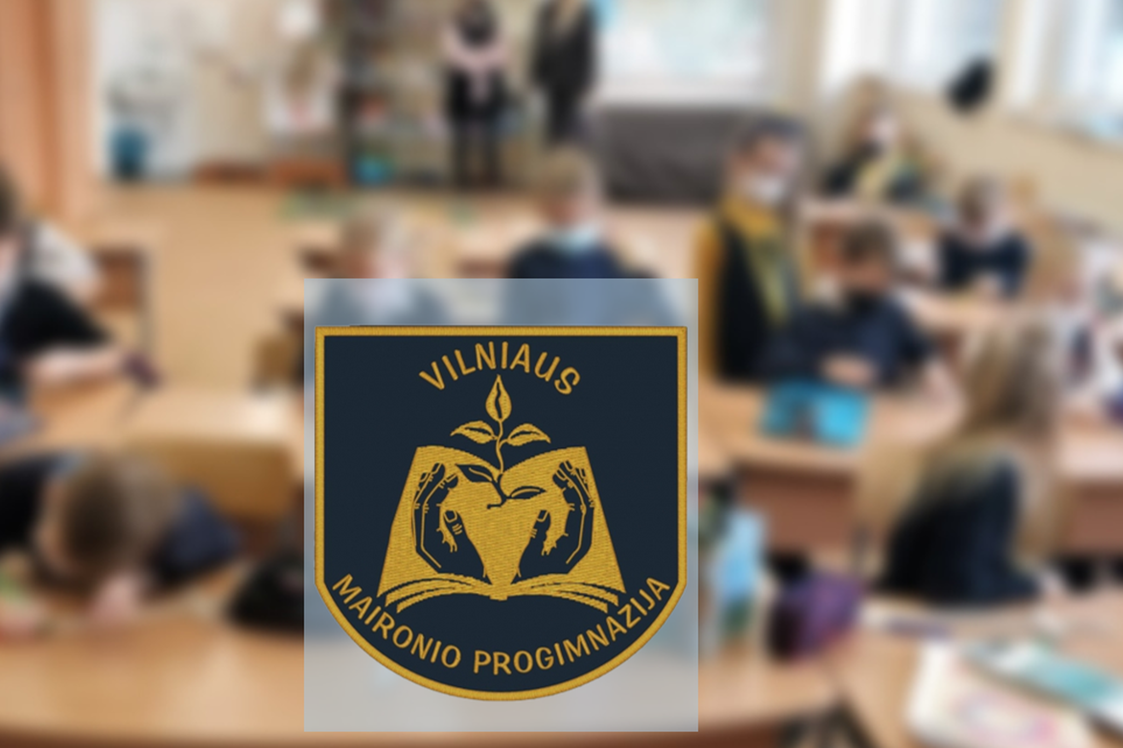 Vilniaus Maironio progimnazijos logotipas.