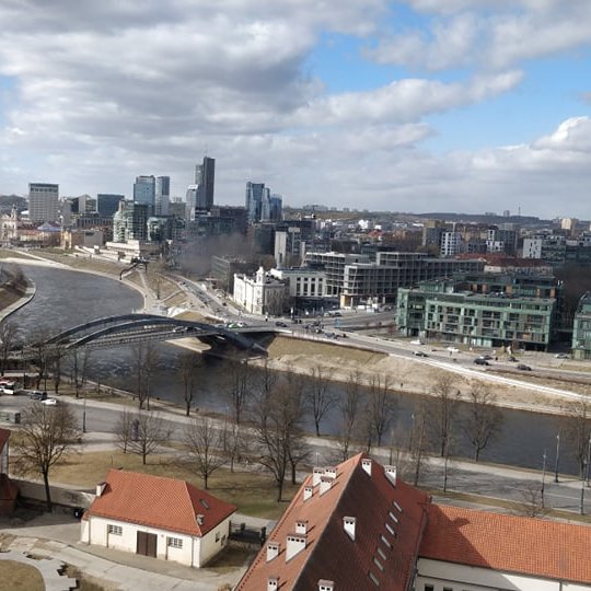 Vilniaus šiaurės vakarų panorama nuo Gedimino kalno.