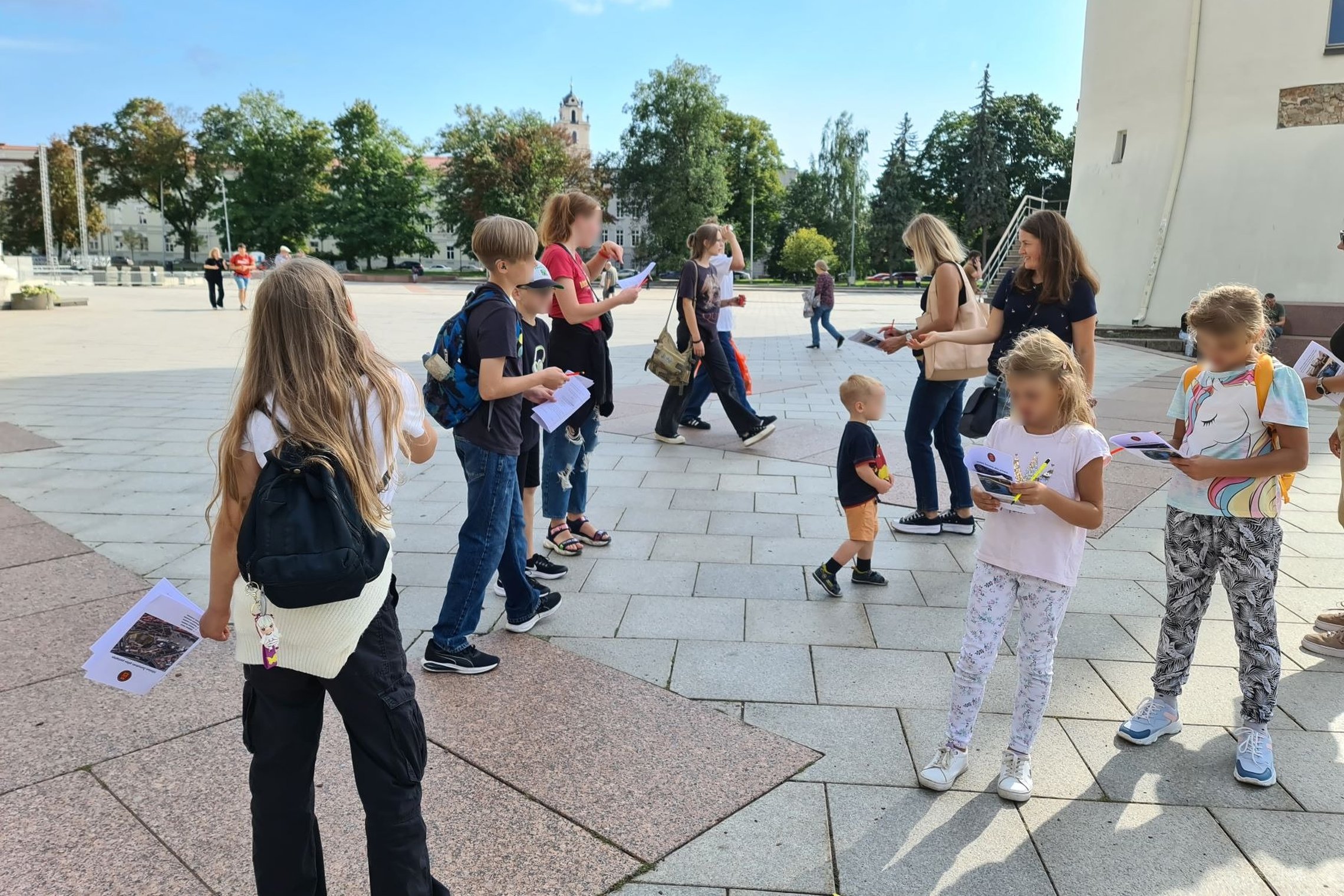 Vaikai sprendė užduotėles, susipažindami su Vilniaus pilių paslaptimis.