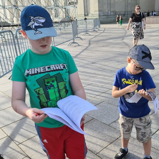 Įminti pilių paslaptis padėjo užduotėlės, kurias sprendė vaikai.