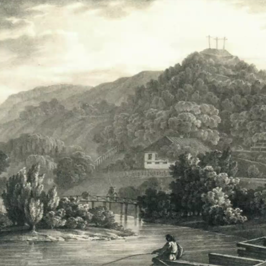 K. Račinskas. Botanikos sodas, 1835, litografija.