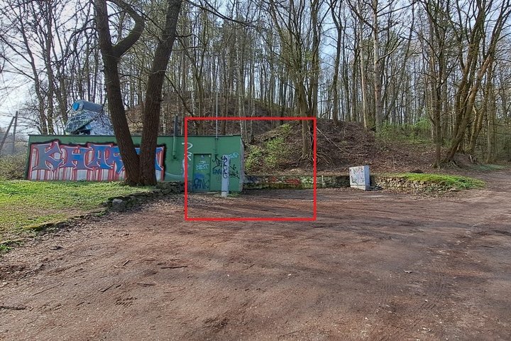 Vietos, kurioje planuojama pastatyti viešąjį biotualetą, nuotrauka.