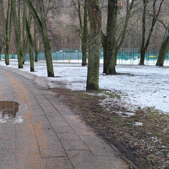 Vieta prie senosios Rotondos, iš kurios išvežti pirmieji lauko suolai remontui.