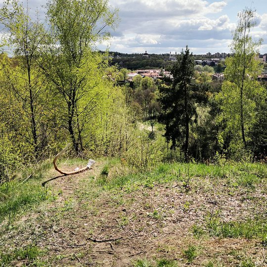 Dar viena kompozicija - Bekešo pliažo pietinėje pusėje, prie panoramos į Užupį ir Paupį.