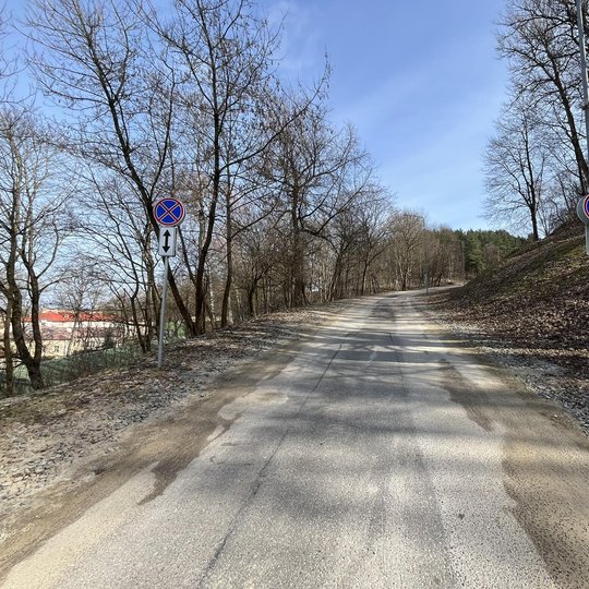 Vėl sumontuoti kelio ženklai kelyje į Kalnų parką.