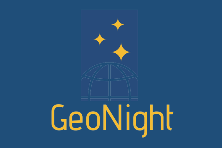 Paveikslėlyje "GeoNight" ženklelis (logotipas).
