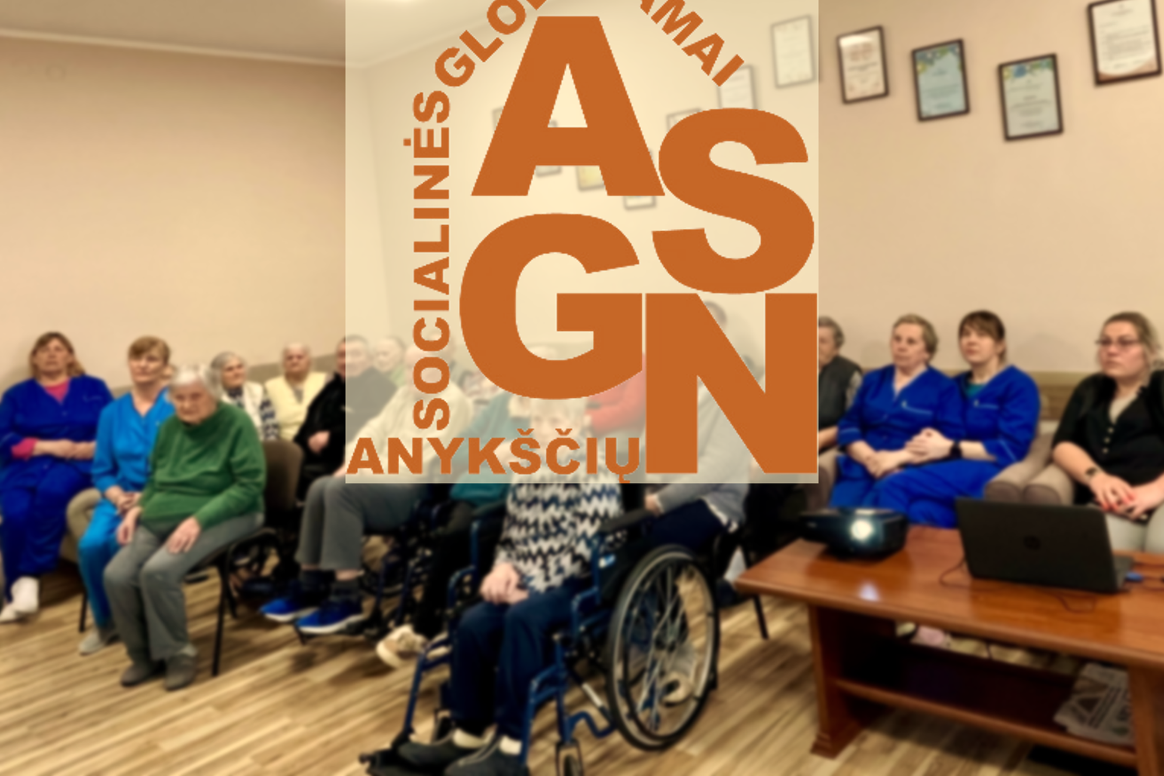 Anykščių socialinės globos namų logotipas.