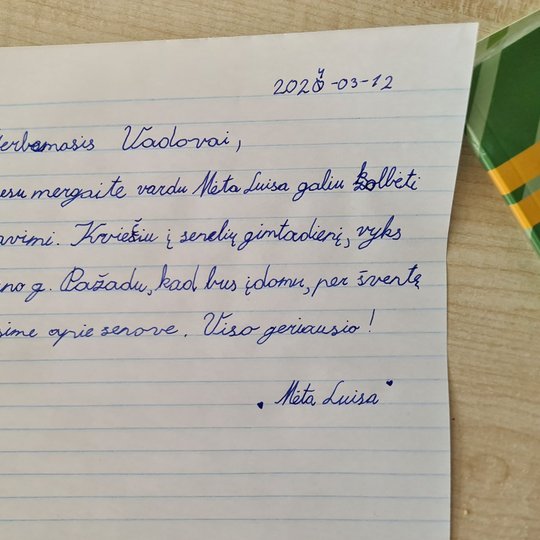 Mergaitės laiškas kunigaikščiui Gediminui.