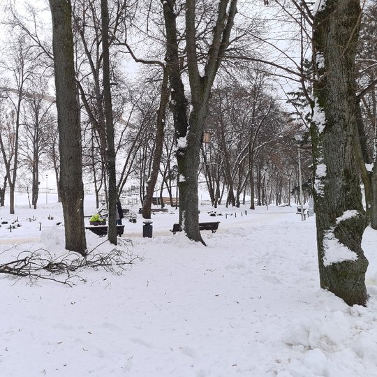 Užpustytas Pilių parkas. Ne visi takai nuvalyti, ne visos snieglaužos pašalintos, ne visos aikštelės patogios parkuotis.