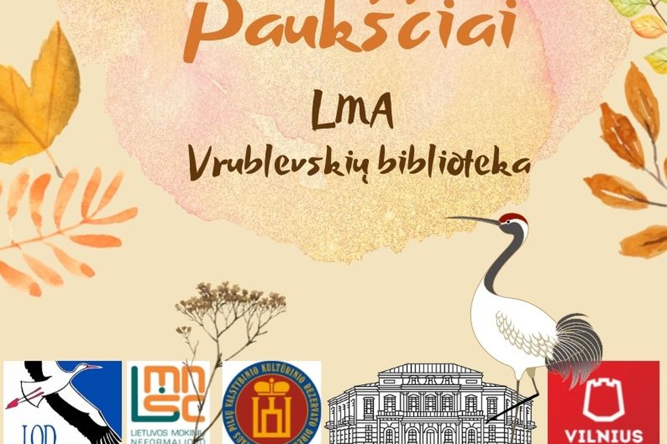 Paskaitos „Migruojantys paukščiai“ plakatas.