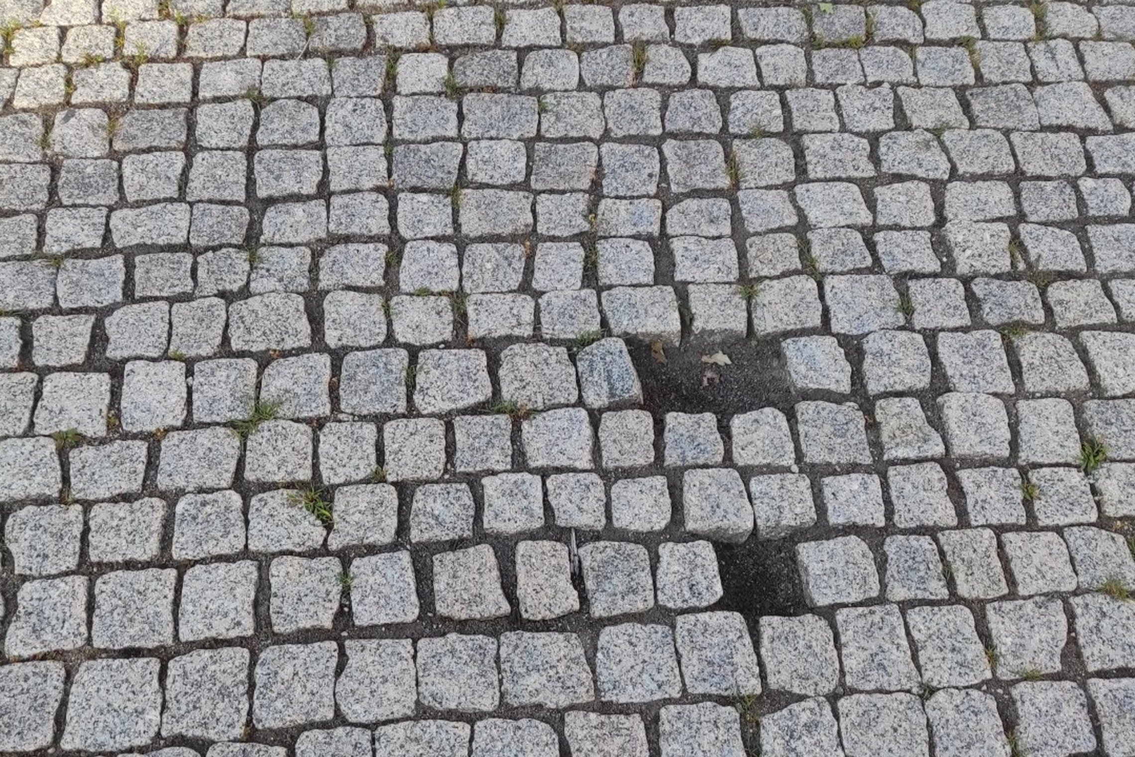 Išbyrėjęs grindinys aplink Karaliaus Mindaugo paminklą.