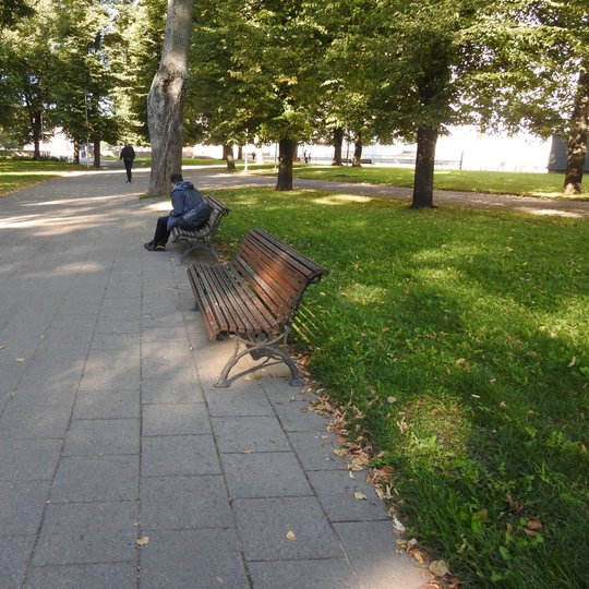 Pilių skvere, ties ovalu, kur vasaros metu pardavinėjami ledai, vienas iš suoliukų labai dažnai tapdavo čia perenčių ir gyvenančių paukščių „tualetu“. Suoliukas buvo pervilktas į kitą vietą.