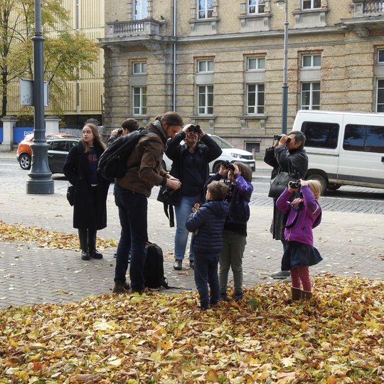 Lietuvos mokslų akademijos Vrublevskių bibliotekoje vykusių paukščių palydėtuvių renginys.