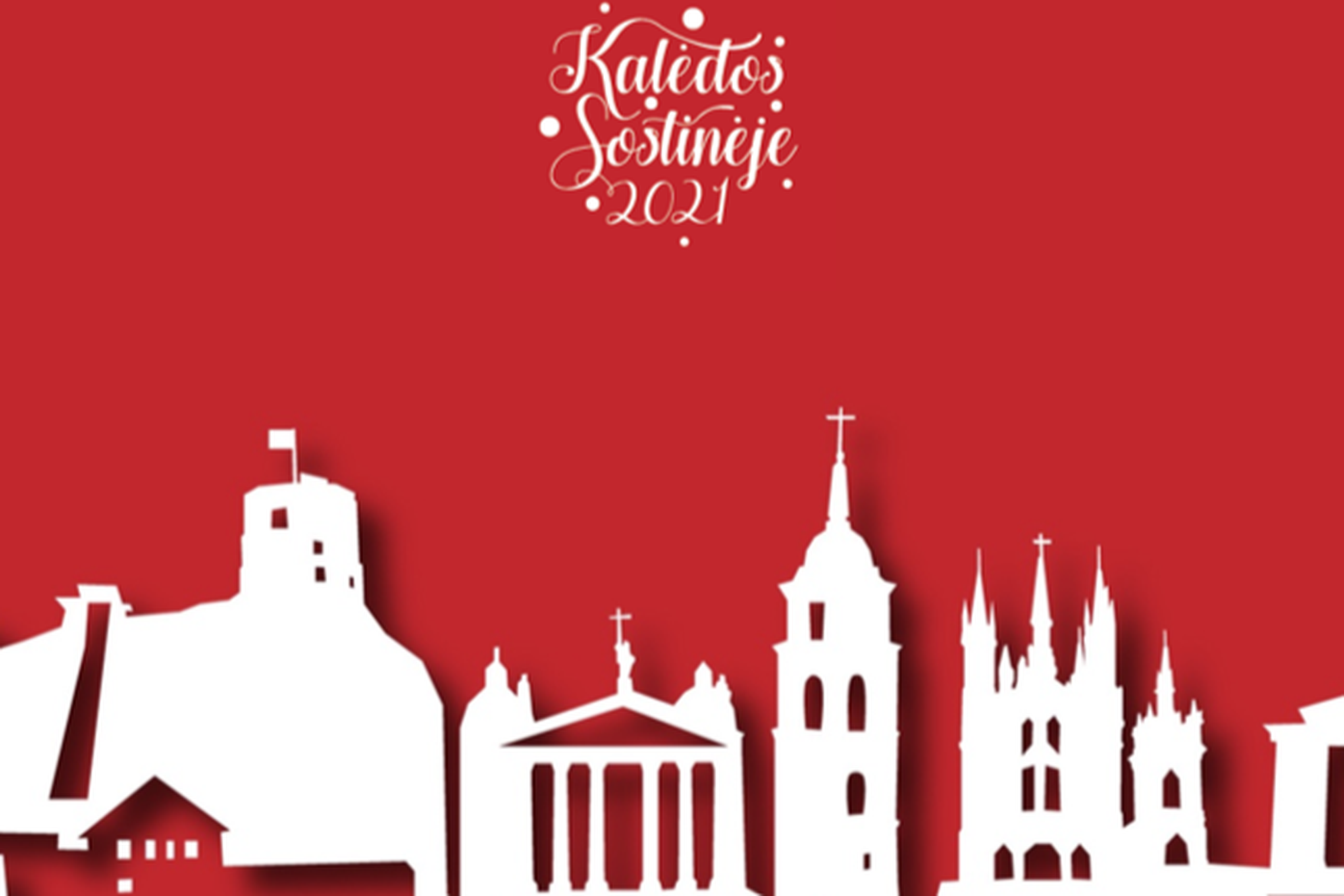 Lyg iš popieriaus iškirpti svarbiausių Vilniaus pastatų kontūrai. Tai Gedimino kalnas su bokštu. Katedra, katedros varpinė, Šv. Onos bažnyčia.