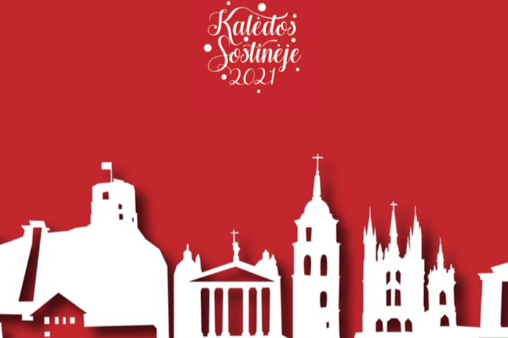 Lyg iš popieriaus iškirpti svarbiausių Vilniaus pastatų kontūrai. Tai Gedimino kalnas su bokštu. Katedra, katedros varpinė, Šv. Onos bažnyčia.