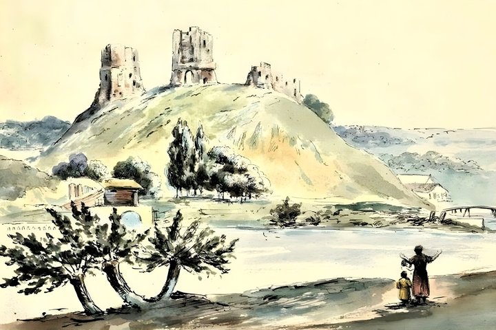 Iliustracija: Gedimino kalnas nuo Vilnios, nežinomas autorius, Lietuvos nacionalinis muziejus, prieiga LIMIS.